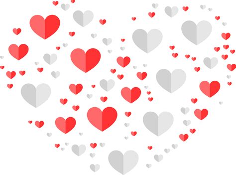 Free Many Hearts in heart shape Paper Cut 15276352 PNG with Transparent ...