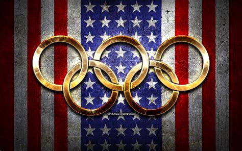 Download wallpapers United States olympic team, golden olympic rings ...