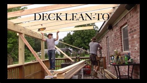 Installing a Lean-to Roof on an existing Deck - YouTube
