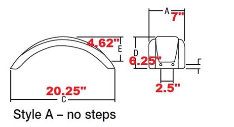 No Step : Set of 2 White Fulton Single Axle Trailer Fenders ...