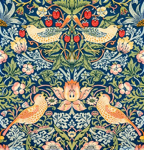 The strawberry thieves pattern (1883) by William Morris. Original from ...