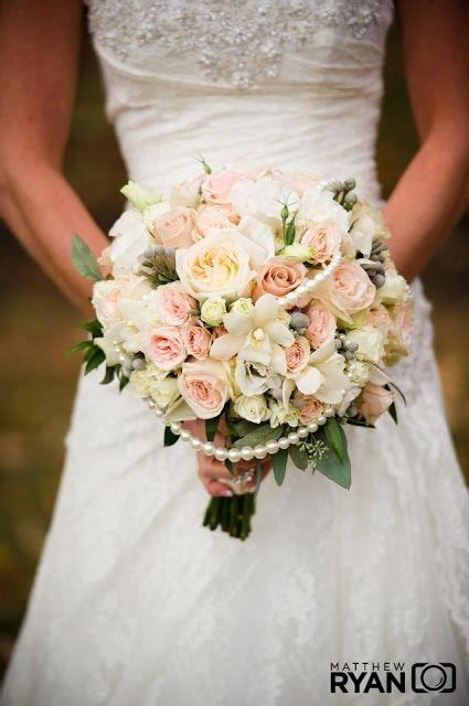 pearl detail I love the dress!!! | Wedding flowers bridal bouquets