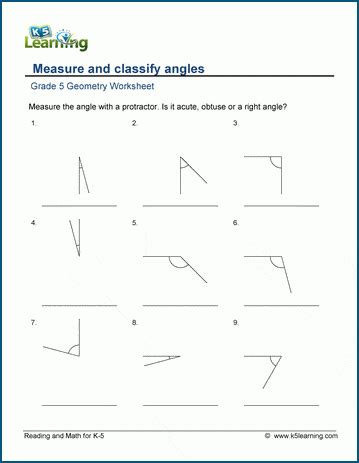 30 Types Of Angles Geometry Worksheet - support worksheet