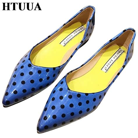 HTUUA Spring Summer Soft Red Sole Flat Shoes Women Flats Pointed Toe ...