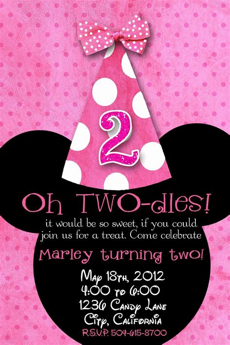 30 Minnie Mouse Invitation Wording | Example Document Template