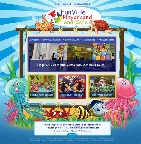 Responsive Web Designs Virginia Beach : Funville, Playground and Cafe