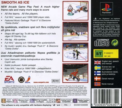 NHL 2000 (1999) PlayStation box cover art - MobyGames