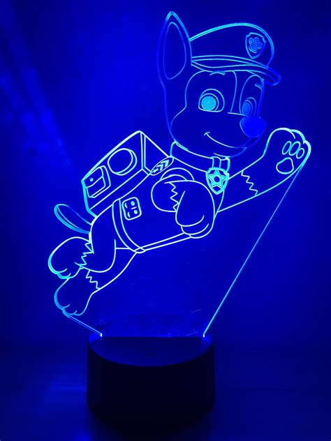 3D LED lampa - Patrolne Šape - Chase - Artex Design web shop