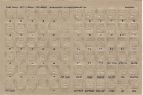 Transparent Braille Computer Keyboard Overlays Stickers for the Blind ...