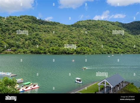 Liyu lake scenic area with mountain in Hualien of Taiwan Stock Photo - Alamy