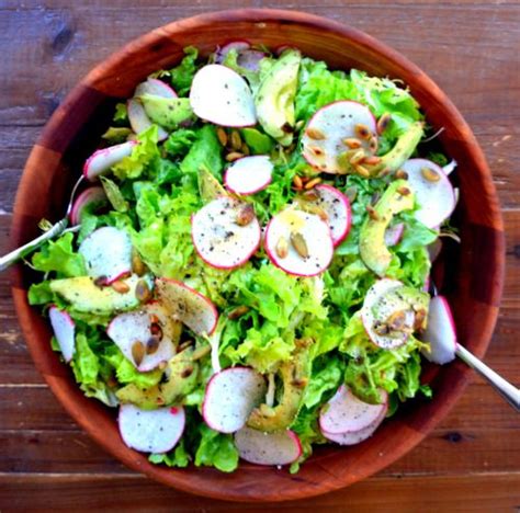 Oak Leaf Lettuce Salad with Radishes, Pepitas, and Avocado | Lettuce salad, Easy salads, Stuffed ...