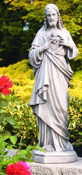 Sacred Heart of Jesus Outdoor Statue 33 Inches