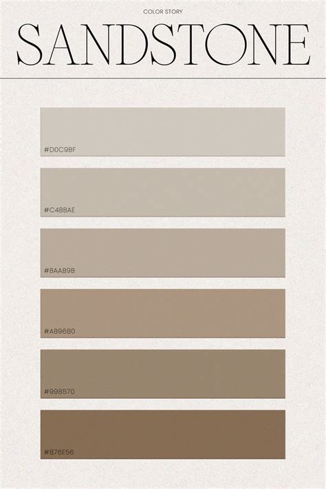 Color Story - Sandstone | Beige color palette, Color design inspiration, Brown color palette