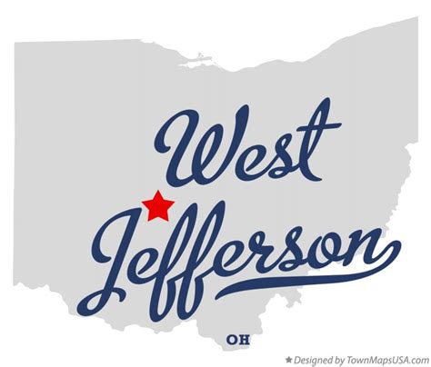 Map of West Jefferson, OH, Ohio