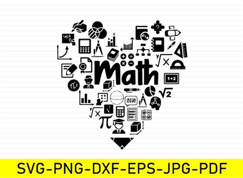 Math Teacher SVG, Math Clipart Png, Math Bundle Svg, Math Cut File ...