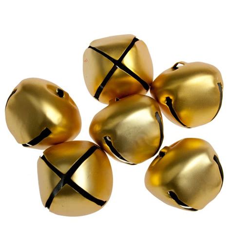 Pack of 12 Gold Matt Christmas Jingle Sleigh Bells - 5cm | Christmas ...