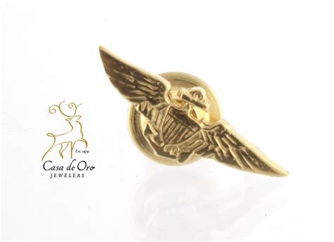 Gold Naval Aviator Wings 14KY - Casa de Oro Jewelers