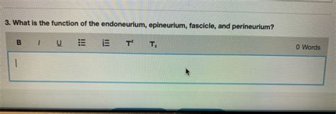 Solved 3. What is the function of the endoneurium, | Chegg.com