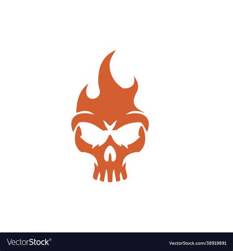 Fire skull logo Royalty Free Vector Image - VectorStock