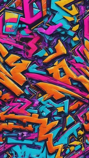 Premium Photo | Oldschool graffiti pattern illustration