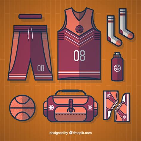 Free Vector | Basketball equipment