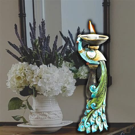 Golden Modern Peacock Candle Holder, For Decoration, Size: 10x 5 Inch at Rs 650 in Thane