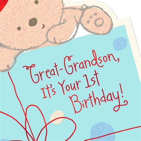 Baby Bear 1st Birthday Card for Great-Grandson - Greeting Cards - Hallmark