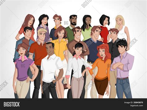 Group Cartoon Vector & Photo (Free Trial) | Bigstock