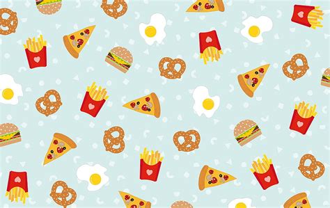 Most Popular 3 Food For Laptop, kawaii fast food HD wallpaper | Pxfuel