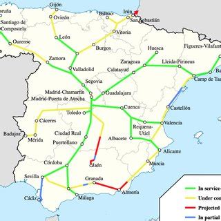 Spanish Train Line Map