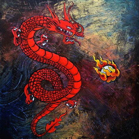 Red Dragon Painting by Stephen Humphries