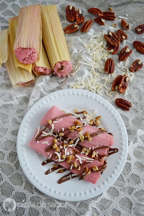 Tamales de fresa y chocolate www.pizcadesabor.com Nutella, Sailor Moon, Vegetables, Quick, Food ...