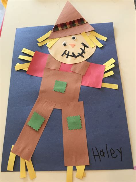 Torn paper scarecrow kids craft – Artofit