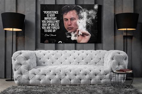 Elon Musk Cigar Poster Quote Canvas Poster Wall Art Print Home - Etsy