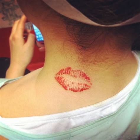 39 Attractive Kiss Tattoos On Neck - Tattoo Designs – TattoosBag.com