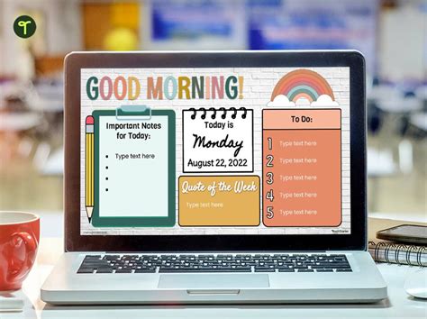 Classroom Morning Routine and Timetable Slides | Teach Starter