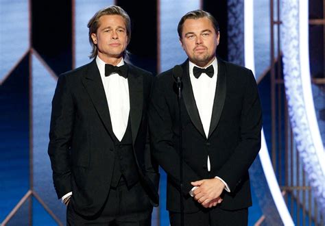 Brad Pitt se moque de Leonardo DiCaprio et de Titanic dans son discours aux Golden Globes - Elle