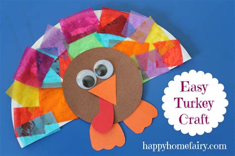 Easy Turkey Craft - Happy Home Fairy | Thanksgiving crafts preschool, Thanksgiving preschool ...