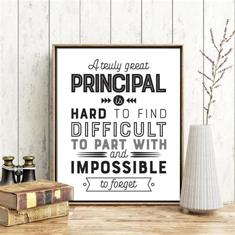 Principal Gift A Truly Great Principal PRINTABLE Quote Appreciation Gift Principal Birthday Gift ...