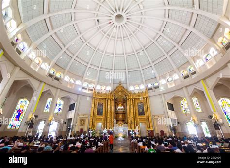 Interior of the Antipolo Cathedral in Rizal, Philippines Stock Photo ...