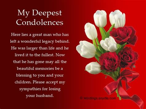 Sympathy Messages for Loss of Husband | Sympathy messages, Sympathy messages for loss ...