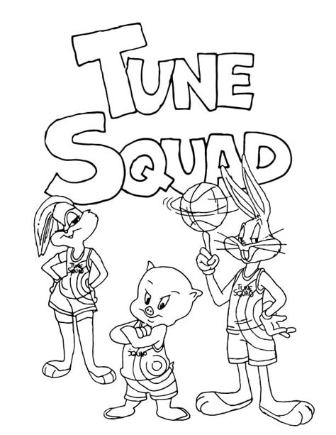 Tune Squad Space Jam Coloring Page - Free Printable Coloring Pages for Kids