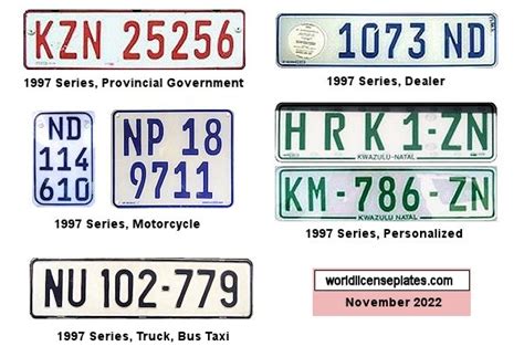 License Plates of KwaZulu-Natal