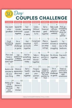 50 Fun Challenges for Couples (+ Free Love Calendar Printable)