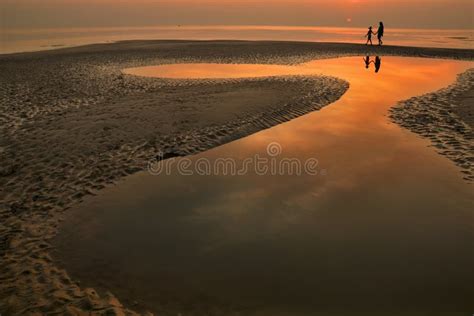 Sunset at Ganga Sagar Island Stock Image - Image of sunset, evening ...