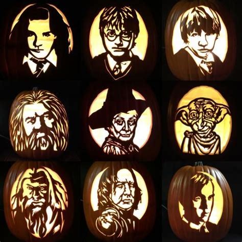 Harry Potter Carved Pumpkins Stencils