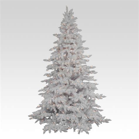 Flocked White Spruce Full Pre-lit Christmas Tree - Walmart.com