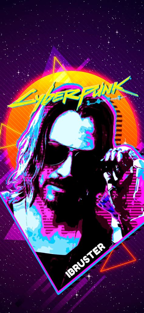 1080x2340 Resolution Keanu Reeves Cyberpunk 2077 Retro Art 1080x2340 ...