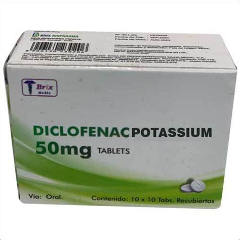 Diclofenac Potassium 50 Mg Tablet Keep Dry & Cool Place at Best Price in Mumbai | Brix Biopharma ...