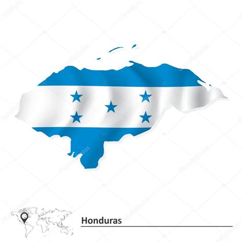 Mapa Y Bandera De Honduras Icono De Mapa Vectorial Con Honduras | The ...